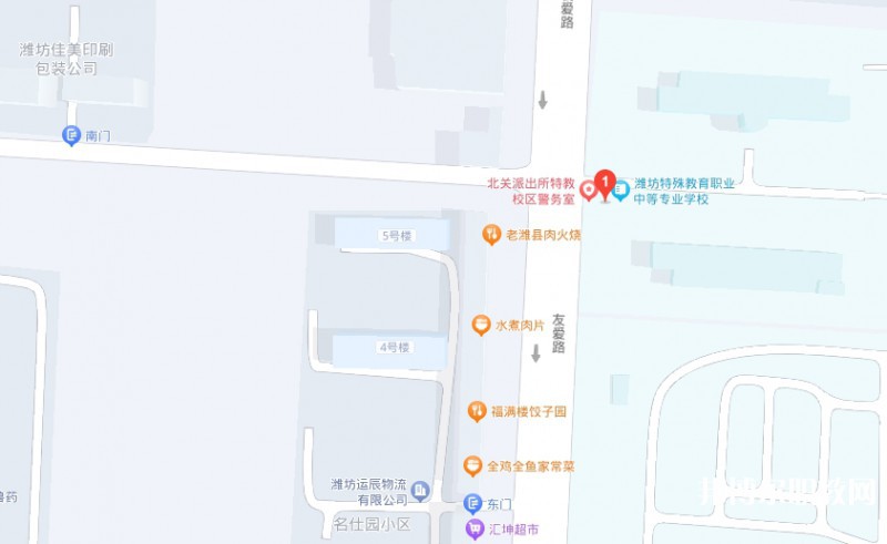 濰坊市自強職業(yè)中等專業(yè)學校地址，乘車路線