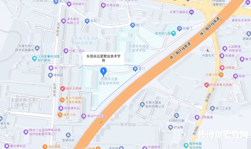 東莞市五星職業(yè)技術(shù)學(xué)校地址，乘車(chē)路線